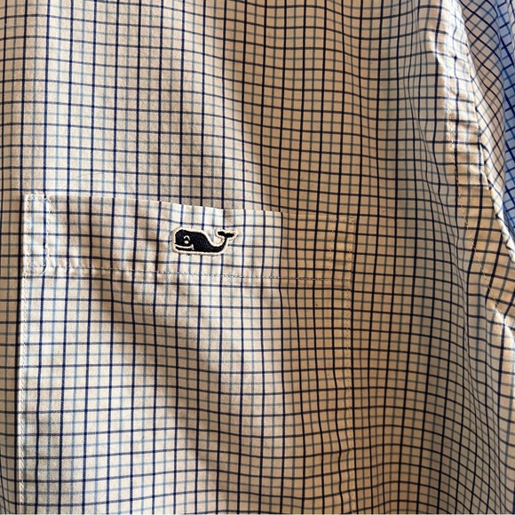 Vineyard Vines Classic Fit Tucker Blue Striped Button Down Shirt Size XL - Picture 3 of 7